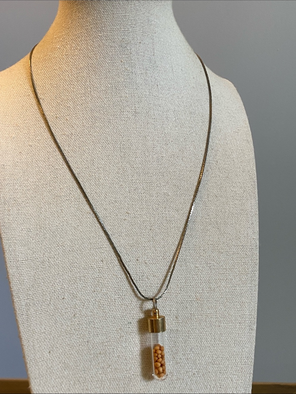 Vintage Mustard Seed Necklace